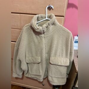 Urban Outfitters Tan Teddy Jacket